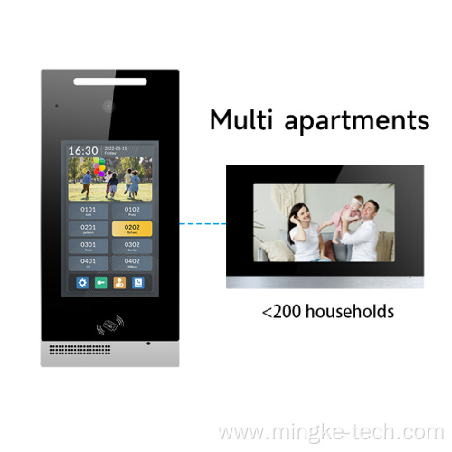 Multi Apartment Video Doorbell Intercom Tuya With Monitor